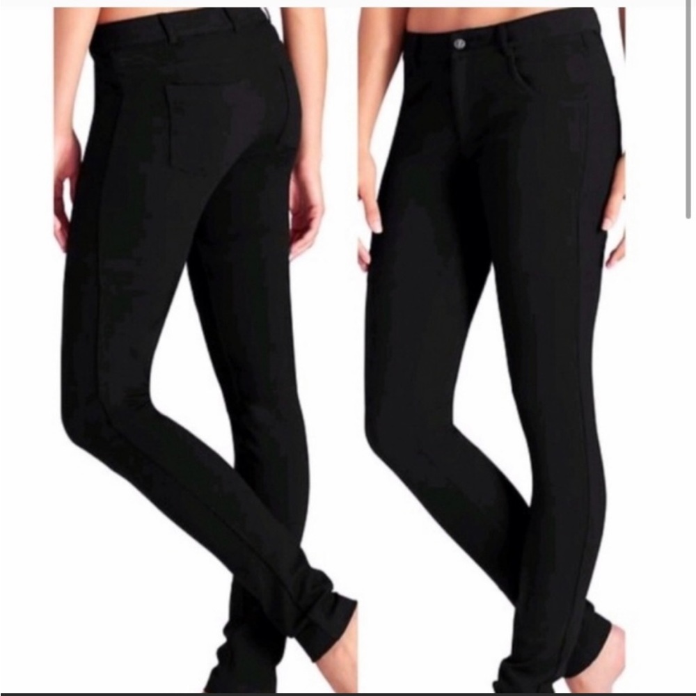 Athleta Black Ponte Skinny Pants STYLE 439153 sz 4 - Picture 1 of 10